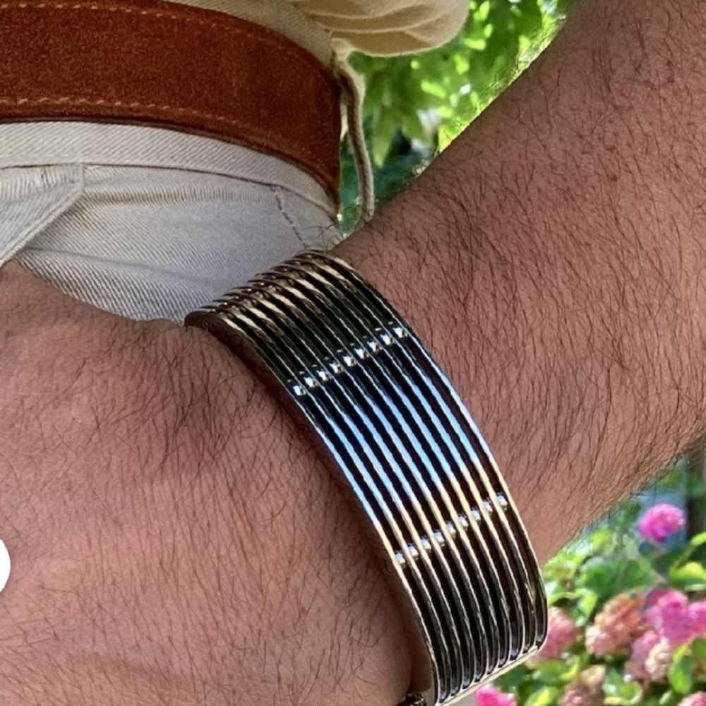 Zoppini modern layered cuff bracelet